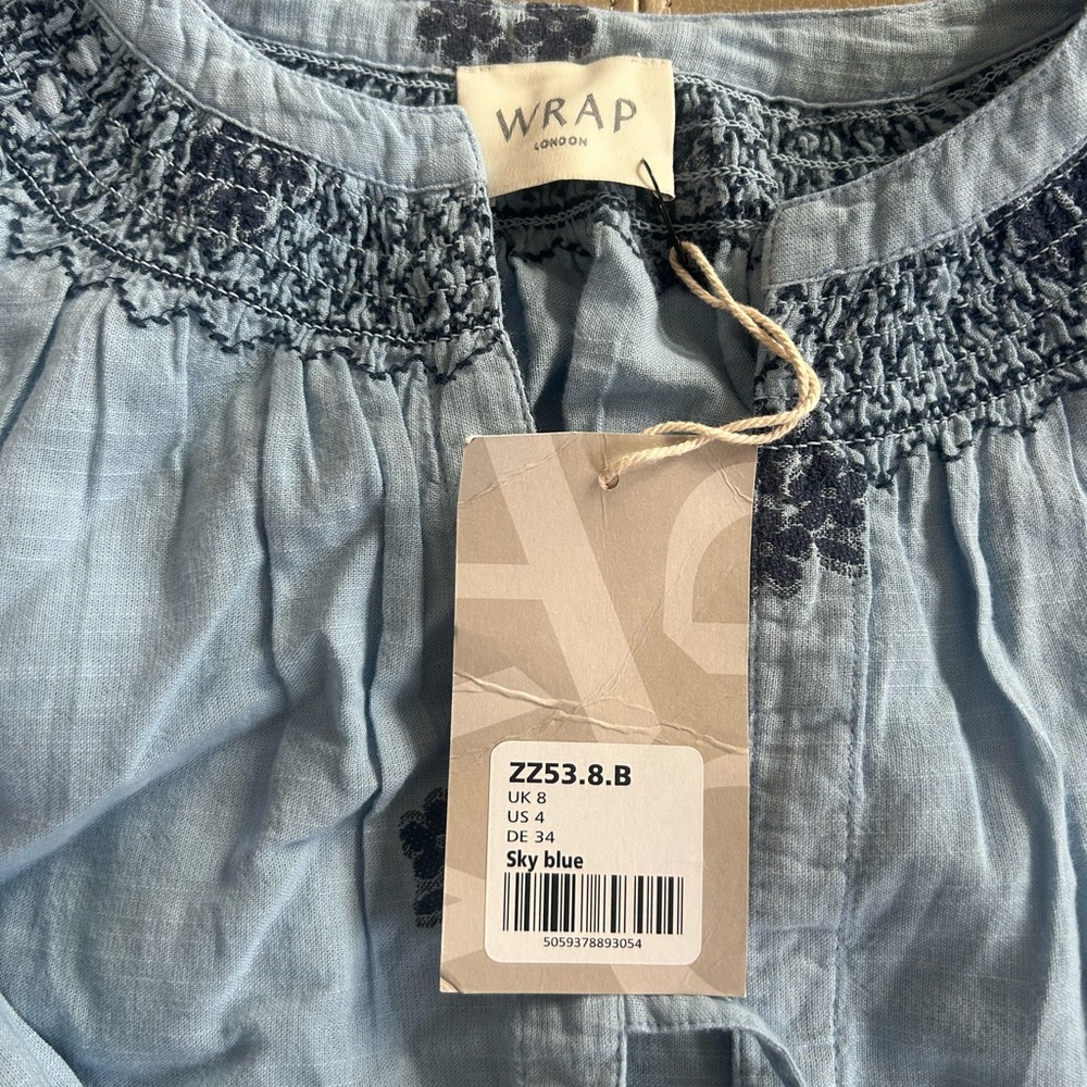 NWT WRAP London blouse 100% cotton size 4 original price $198 new with tag - Picture 6 of 8